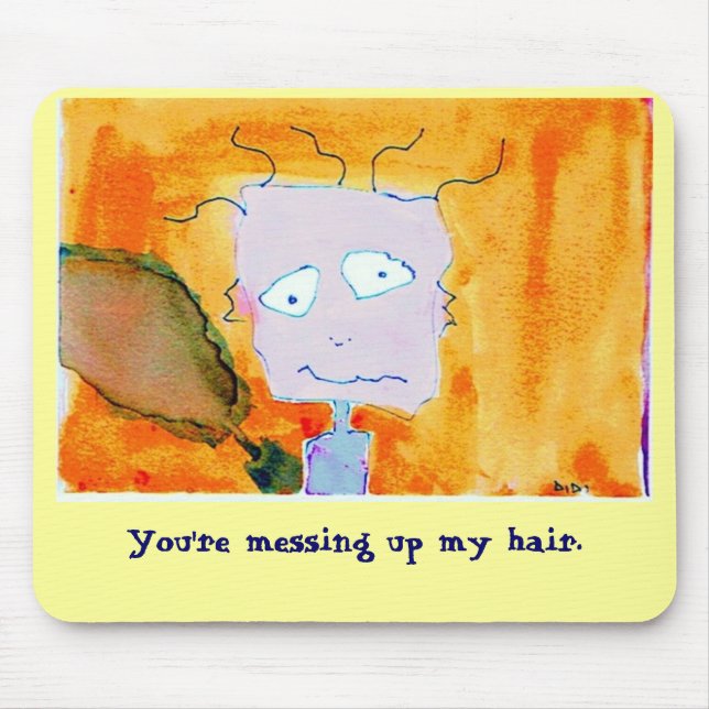 Mousepad acima sujado do cabelo (Frente)