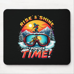 Mousepad Acorde & Brilhe É Hora do Pó Óculos de Esqui S