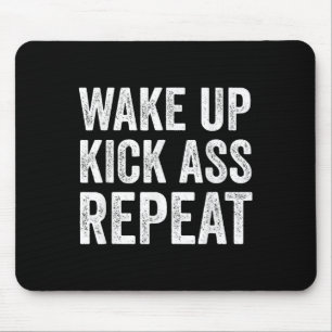 Mousepad Acorde Chute Repetição, Citação Engraçada Motivaçã