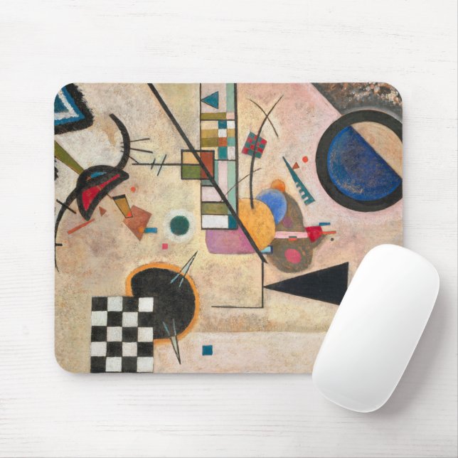 Mousepad Acordos de oposição, 1924, de Wassily Kandinsky (Com mouse)