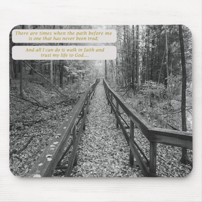 Mousepad Acredite - "Caminhar na Fé" (Frente)