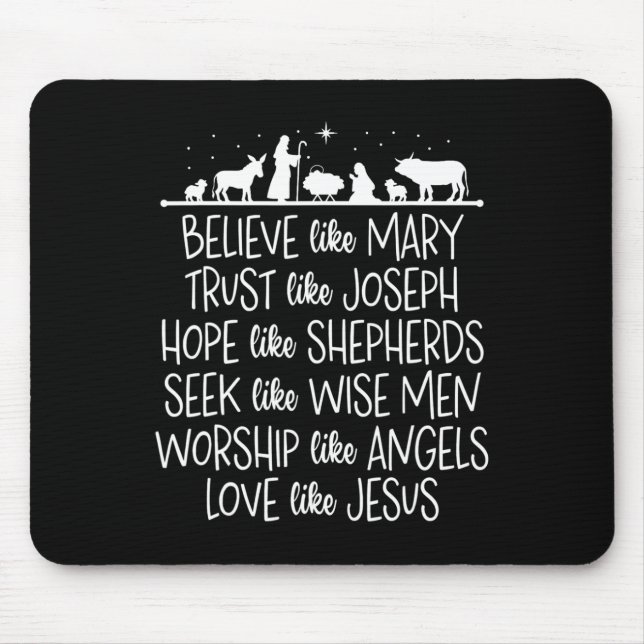 Mousepad Acredite Como Maria Confie Como Joseph Rezando Cri (Frente)