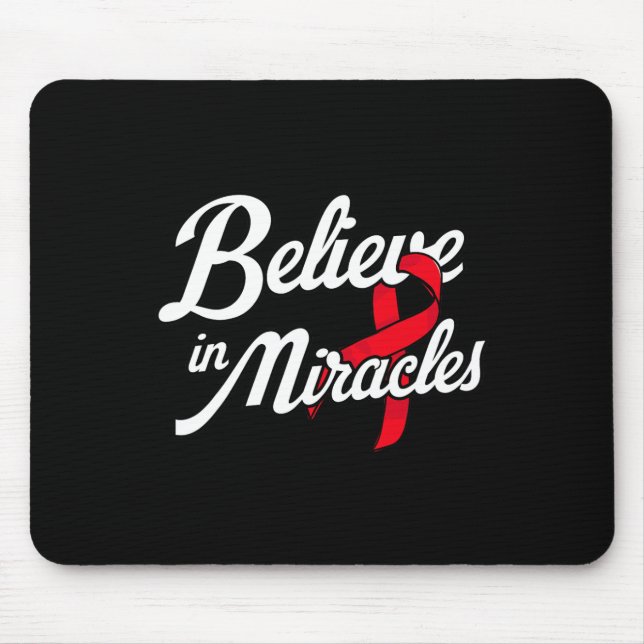 Mousepad Acredite Em Milagres. Consciência dos Canceres san (Frente)