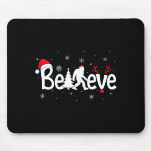 Mousepad Acredite Pé Grande Sasquatch Rena Papai Noel Chapé