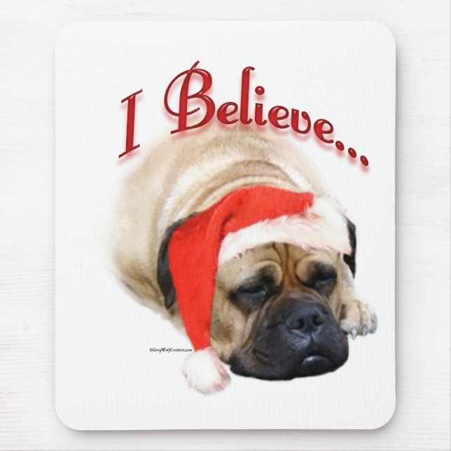Mousepad Acredito em Bullmastiff (Frente)
