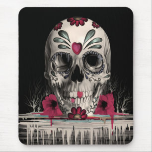 Mousepad Açúcar puxado, crânio de derretimento do açúc