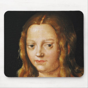 Mousepad Adam e véspera, detalhe da cabeça da véspera