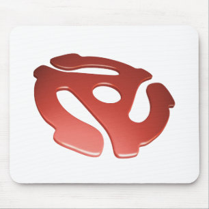 Mousepad Adaptador vermelho de 3D 45 RPM