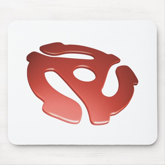 Mousepad Adaptador vermelho de 3D 45 RPM (Frente)