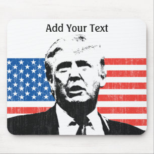 Mousepad addText da bandeira americana de Donald Trump