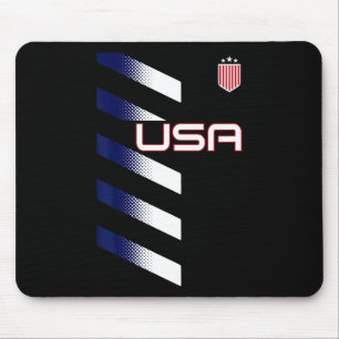 Mousepad Adesivo da Bandeira dos EUA Futebol Estrelas e Lis