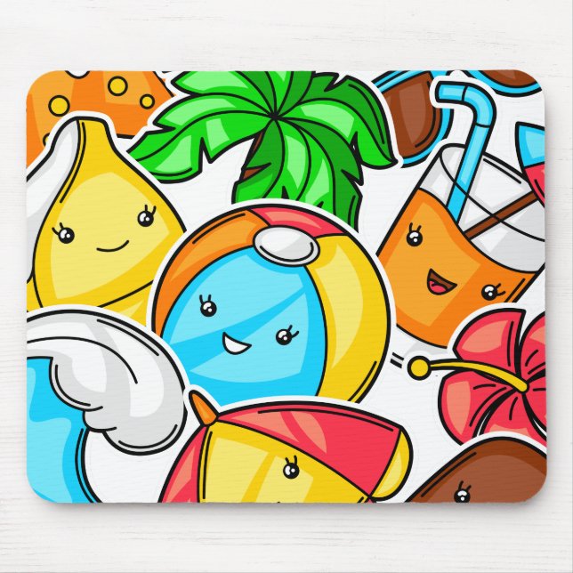 Mousepad Adeus Escola Alô, Hora De Verão E Divertimento (Frente)
