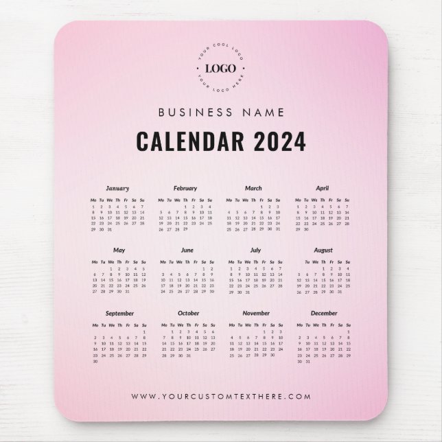 Mousepad Adicionar Calendário Personalizado do Logotipo da  (Frente)