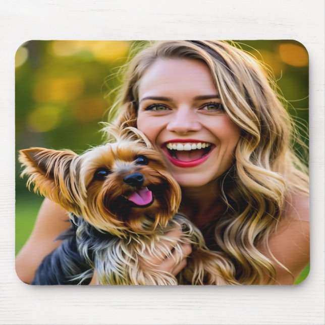 Mousepad Adicionar Foto de Yorkshire Terrier Personalizar (Frente)