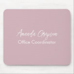 Mousepad Adicionar Mínimo Seu Nome Monograma Nova Posição d<br><div class="desc">Um simples e elegante cheio monograma e design de ocupação.</div>