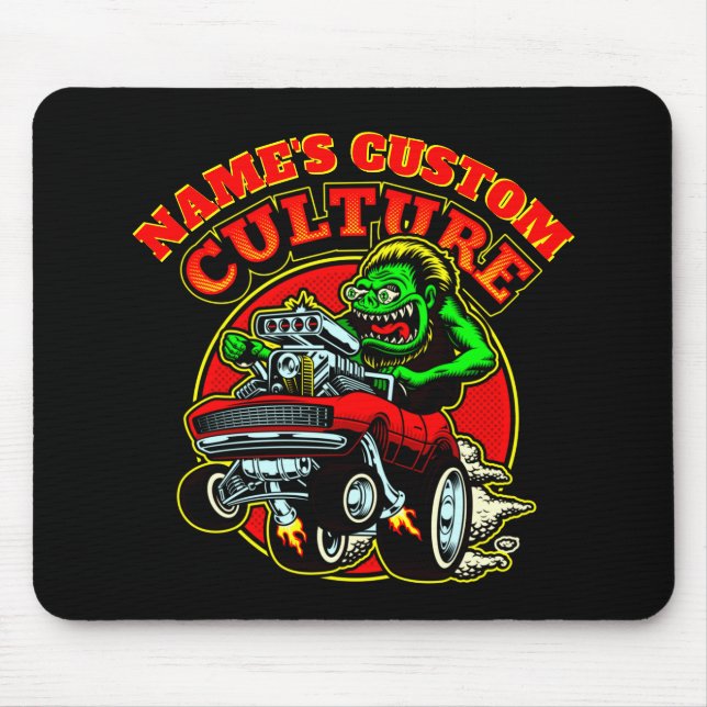 Mousepad Adicionar NOME à Cultura Personalizada Carro de Mú (Frente)