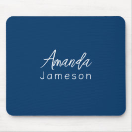 Mousepad Adicionar Nome de Cheio Mínimo Simples Monograma A