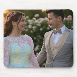 Mousepad Adicionar Personalização de Foto de Casamento