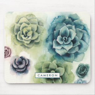 Mousepad Adicionar Seu Nome  Cluster de Succulents