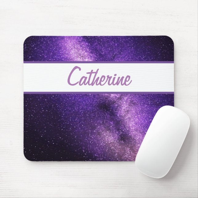 Mousepad ADICIONAR SEU NOME - Espaço Roxo (Com mouse)