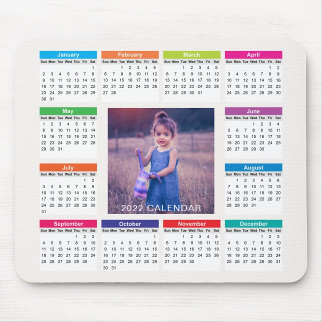 Mousepad Adicionar seu próprio Calendário Personalizado de  (Frente)