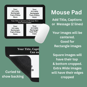 Mousepad Adicionar Texto, Sua Foto Do Comboio Aqui 4 Fotos