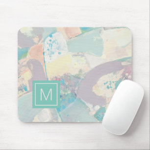 Mousepad Adicione a sua inicial Pastel White Rock