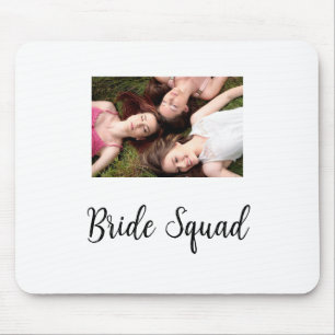 Mousepad Adicione o seu nome de foto: bridesmaid squad brid