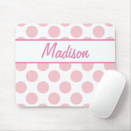 Mousepad ADICIONE SEU NOME  -  Bolinha rosa