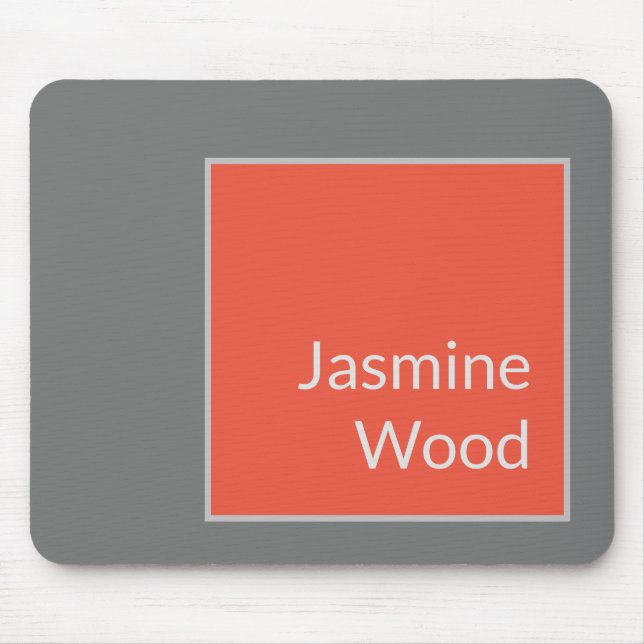 Mousepad Adicione seu nome moderno e minimalista (Frente)