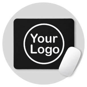 Mousepad Adicione seu próprio logotipo Fundo Negro