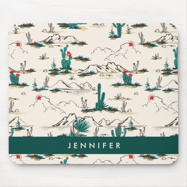 Mousepad Adicione seu teste padrão | de florescência (Frente)