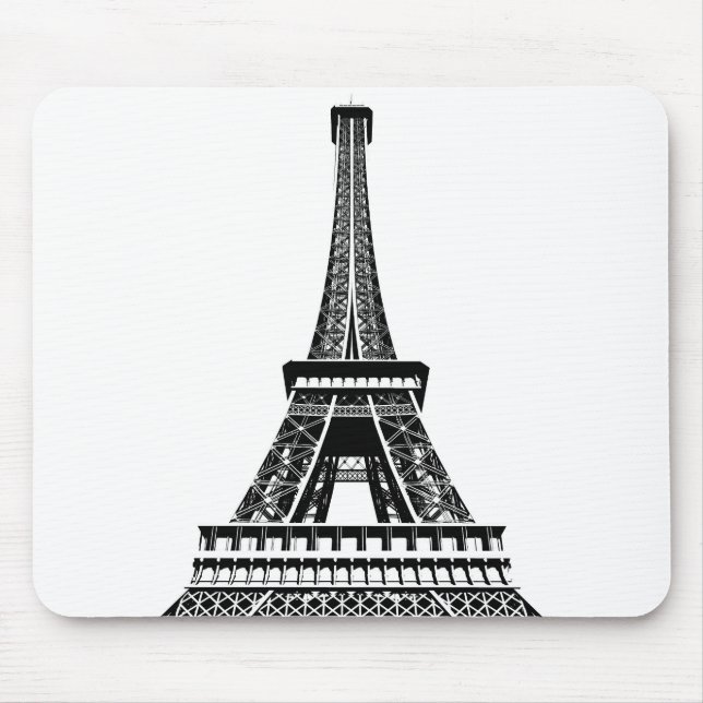 Mousepad Adicione seu texto Pop Art Eiffel Tower Paris Fran (Frente)