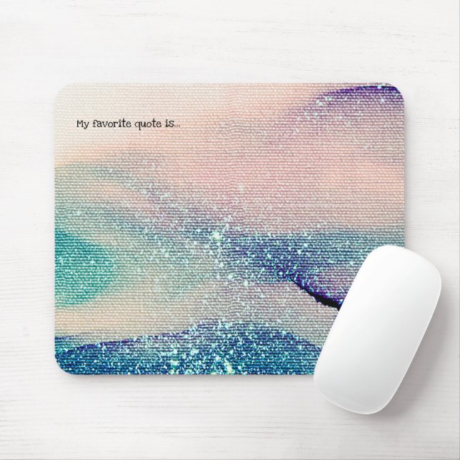 Mousepad Adicione sua citação ou dizendo a textura de tinta (Com mouse)