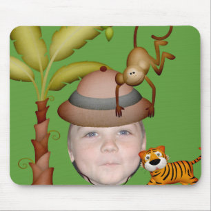 Mousepad Adicione sua foto a um tema selvagem do safari de