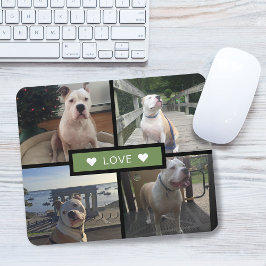 Mousepad Adicione sua própria colagem de fotos de cachorro 