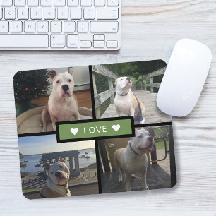 Mousepad Adicione sua própria colagem de fotos de cachorro