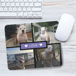 Mousepad Adicione sua própria colagem de fotos de cachorro 