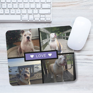 Mousepad Adicione sua própria colagem de fotos de cachorro