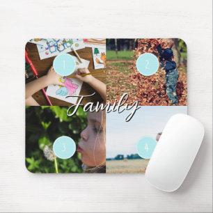 Mousepad Adicione suas próprias fotos de família colagem mo