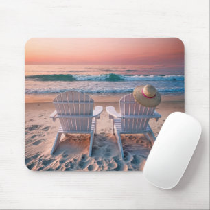 Mousepad Adirondack Chairs Em Praia Tropical
