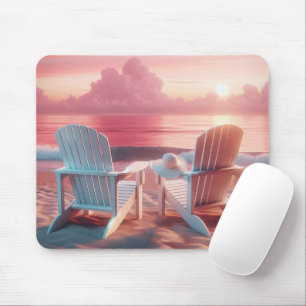 Mousepad Adirondack Chairs No Pink Sunset
