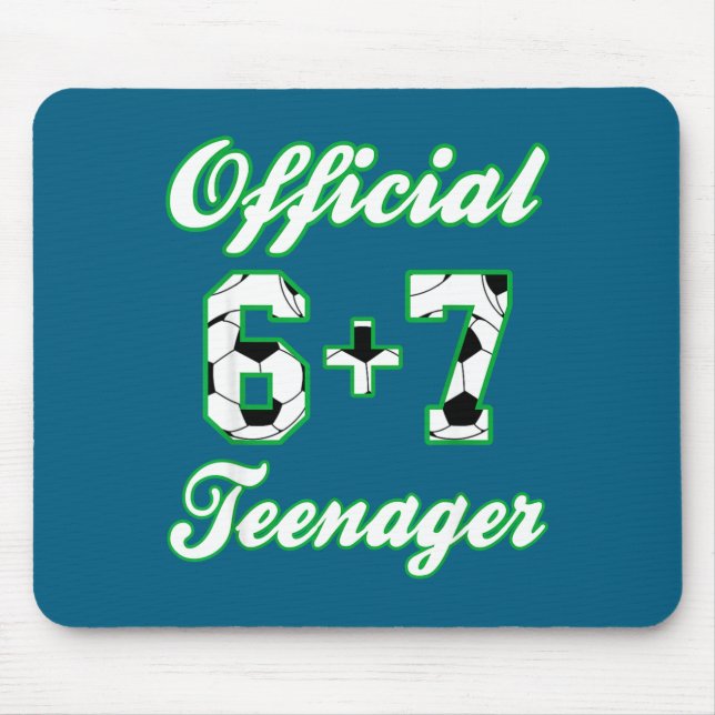 Mousepad Adolescente de 13 anos de idade engraçado de futeb (Frente)