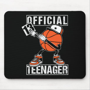 Mousepad Adolescente Oficial 13 Birthday Boy Fun Bysketbyll