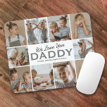 Mousepad Adoramos Seu Pad De Mouse Fotográfico De Pai<br><div class="desc">Pai personalizado,  mousepad,  com um fundo branco comum que pode ser mudado para qualquer cor,  10 fotos das crianças,  o ditado "nós te amamos pai" e os nomes das crianças.</div>