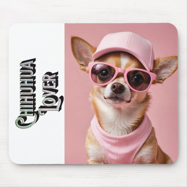 Mousepad Adorável Amante de Chihuahua Pop Art  (Frente)