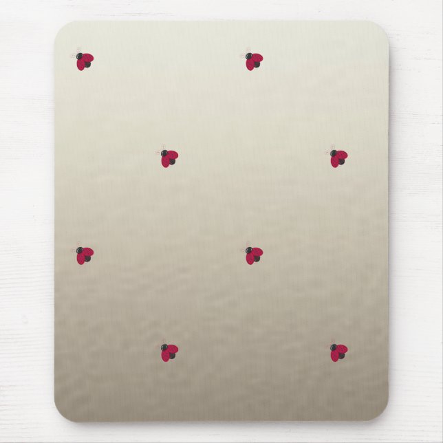 Mousepad Adorável Fofo,Joaninhas,Luminoso-Personalizado (Frente)