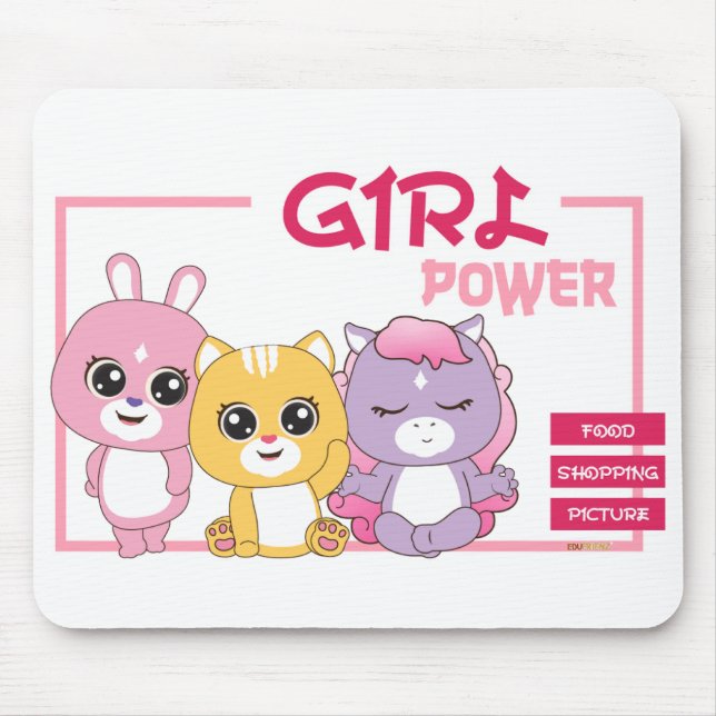 Mousepad Adorável Impressão de Arte Amigo de Animal (Frente)
