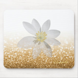 Mousepad Adorável menina, margarida, brilhante, Bokeh, pers