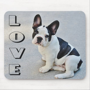 Mousepad Adoro Cão Negro E Cachorro Branco